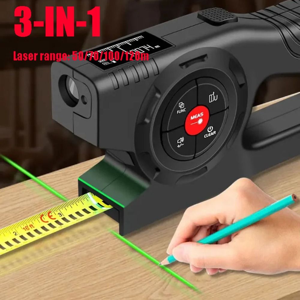 Industrial Laser Cleaner - 3-in-1 Laser Tape Measure Retractable Rechargeable