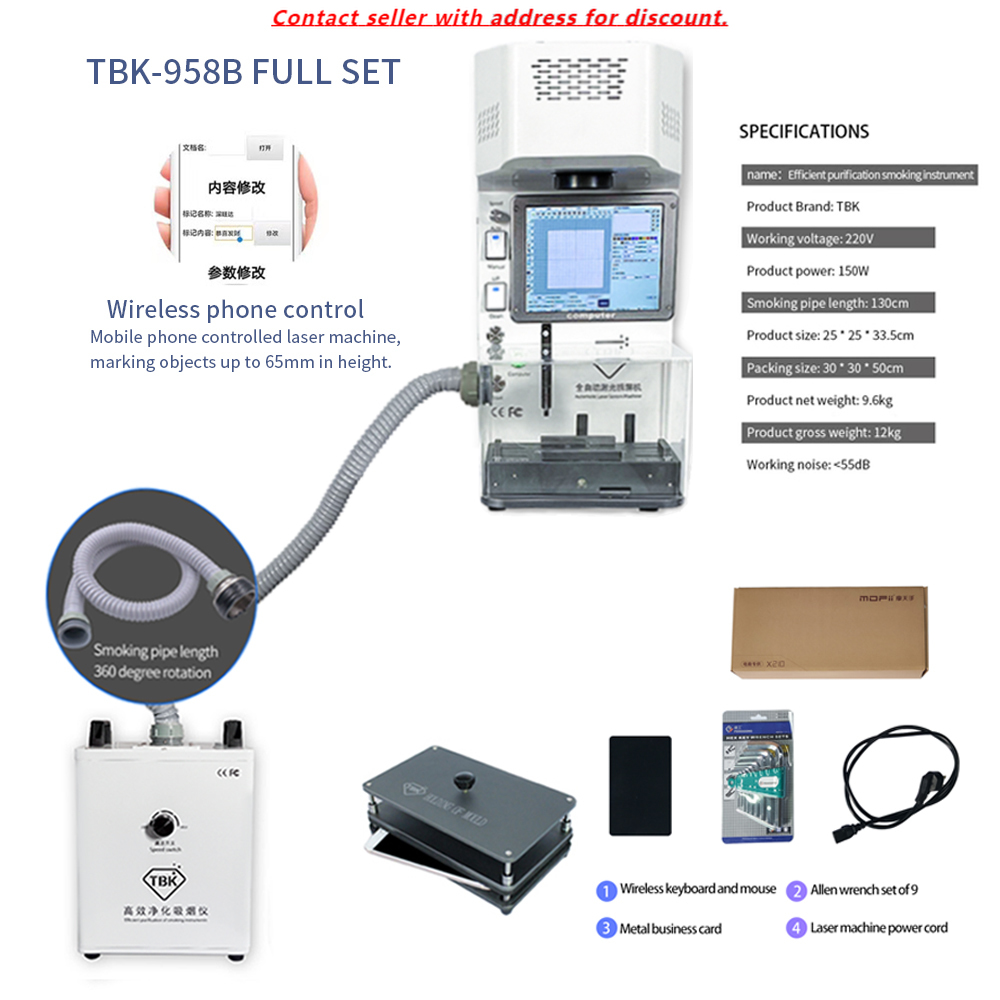 TBK 958B Full Set Laser Back G - Fume Extractor Laser ulasan dan harga